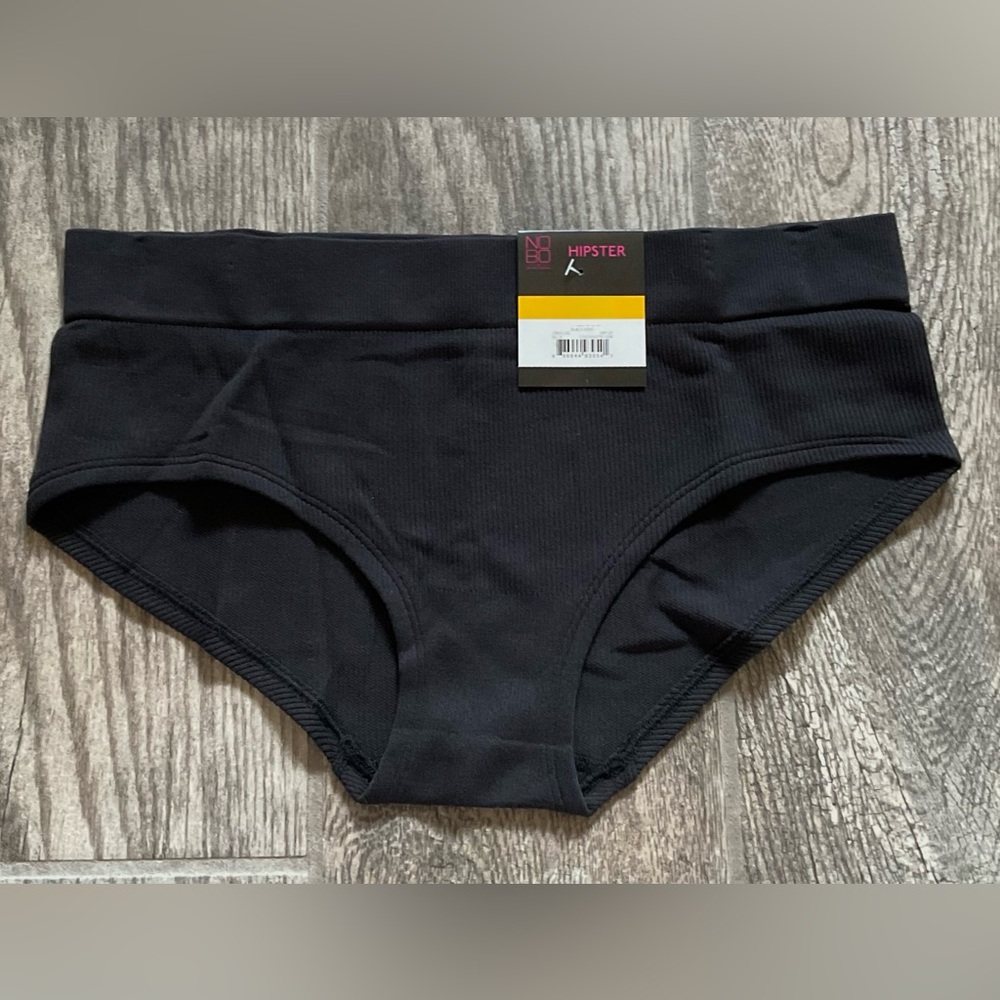 New Nobo, No Boundaries seamless hipster panties you pick size Black